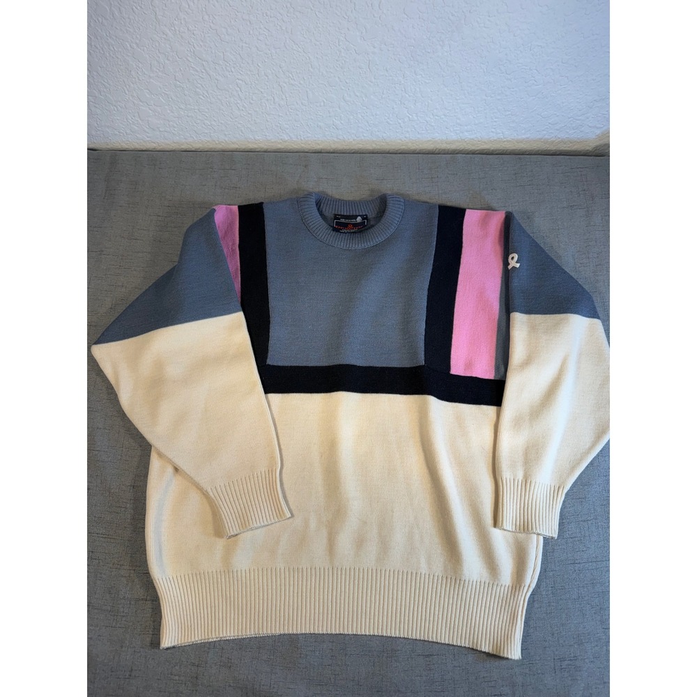 Vintage Demetre 100% Virgin Wool Colorblock Ski Sweater Small